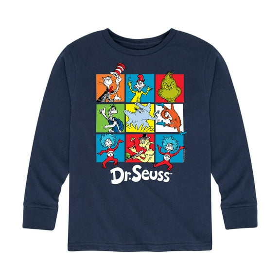 Dr. Seuss - Character Grid - Toddler And Youth Long Sleeve Graphic T-Shirt
