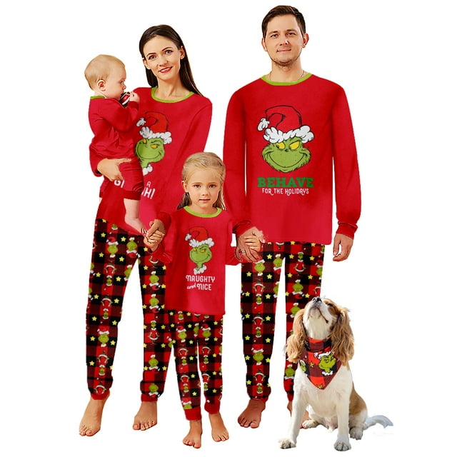 Dr. Seuss Christmas Pajamas - Matching Family Adult Kids Pajama Sets ...
