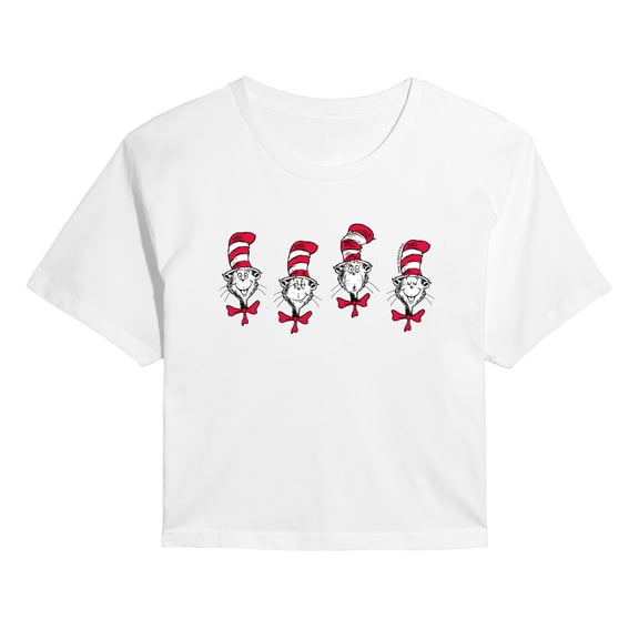 Dr. Seuss - Cith Heads - Juniors Cropped Graphic T-Shirt