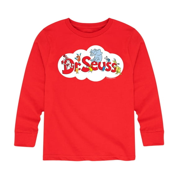 Dr. Seuss - Cat and the Hat and Friends Cloud Logo - Toddler And Youth Long Sleeve Graphic T-Shirt