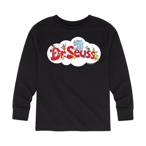 Dr. Seuss - Cat and the Hat and Friends Cloud Logo - Toddler And Youth Long Sleeve Graphic T-Shirt