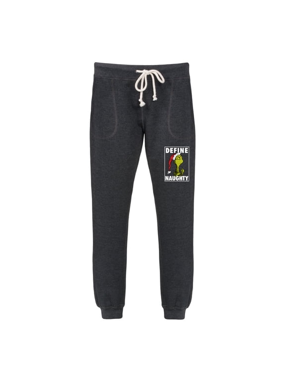 Dr. Seuss - The Grinch Define Naughty - Women's French Terry Jogger Pant