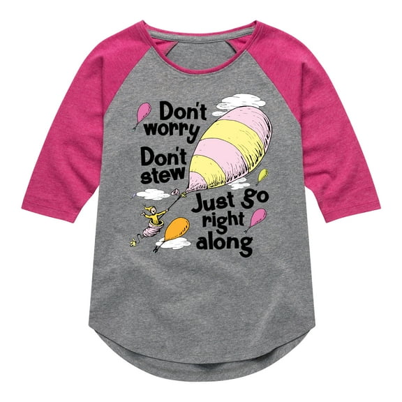 Dr. Seuss - Don't Worry Go Along - Toddler And Youth Raglan Graphic T-Shirt