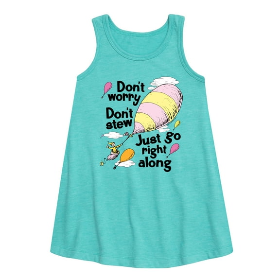 Dr. Seuss - Don't Worry Go Along - Toddler and Youth Girls A-line Dress