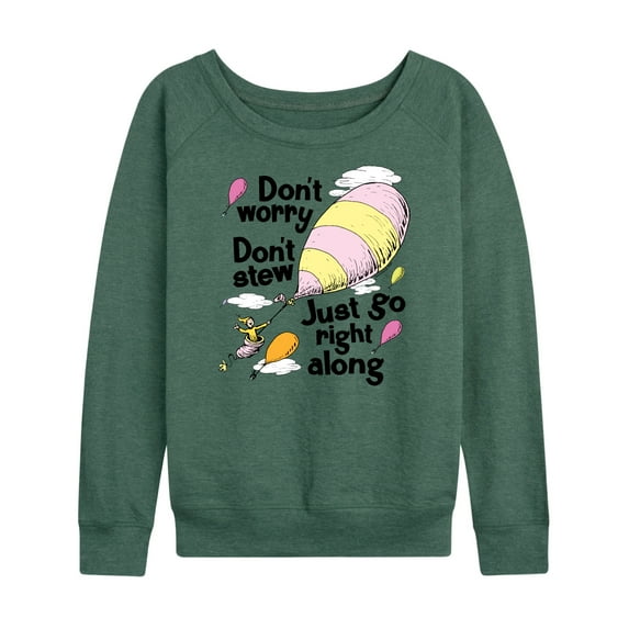 Dr. Seuss - Don't Worry Go Along - Women's Lightweight French Terry Long Sleeve Shirt
