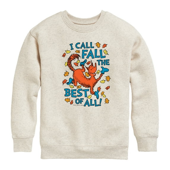Dr. Seuss - Fall Best Of All - Youth Boys Crew Fleece Sweatshirt