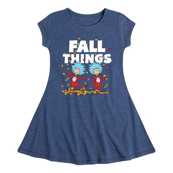 Dr. Seuss - Fall Things - Toddler And Youth Girls Fit And Flare Dress