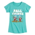 thumbnail image 1 of Dr. Seuss - Fall Things - Toddler And Youth Girls Short Sleeve Graphic T-Shirt, 1 of 6