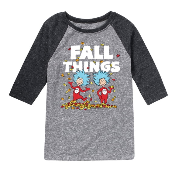 Dr. Seuss - Fall Things - Toddler And Youth Raglan Graphic T-Shirt