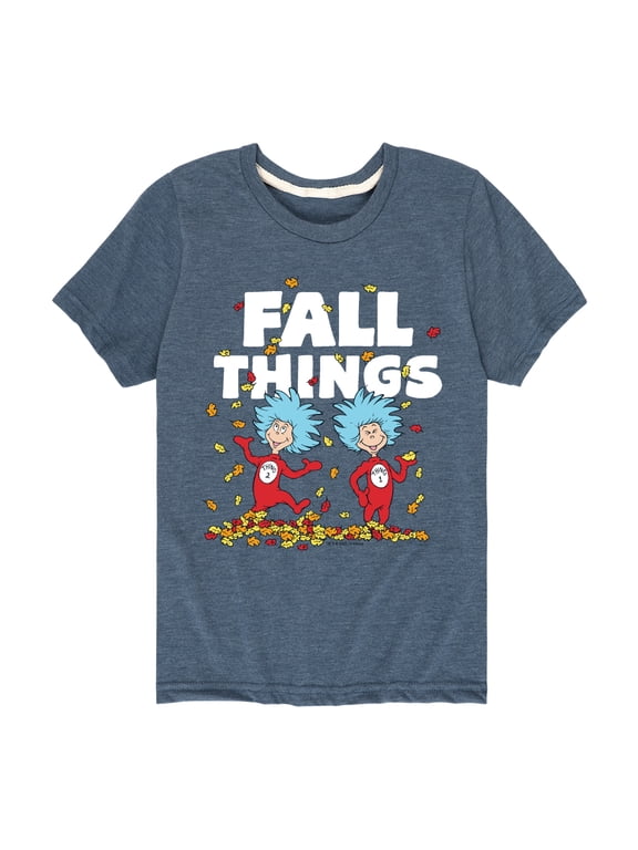 - Fall Things Thing 1 and Thing 2 Boys' Short Sleeve Graphic T-Shirt