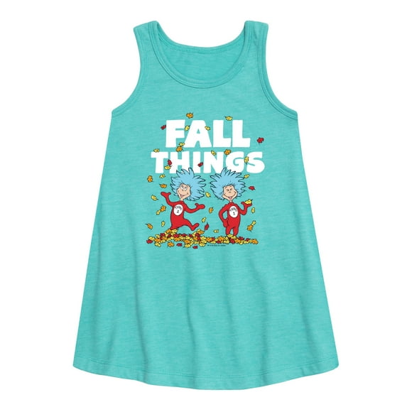 Dr. Seuss - Fall Things - Toddler and Youth Girls A-line Dress