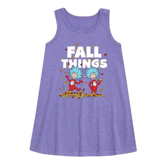 Dr. Seuss - Fall Things - Toddler and Youth Girls A-line Dress