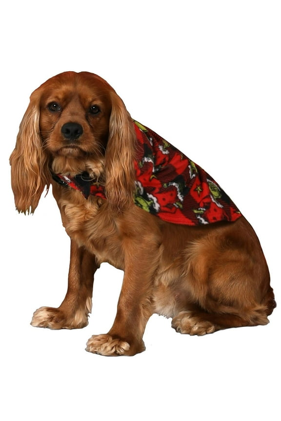 Grinch Bandanna, 100% Polyester, Red/Green, One Size