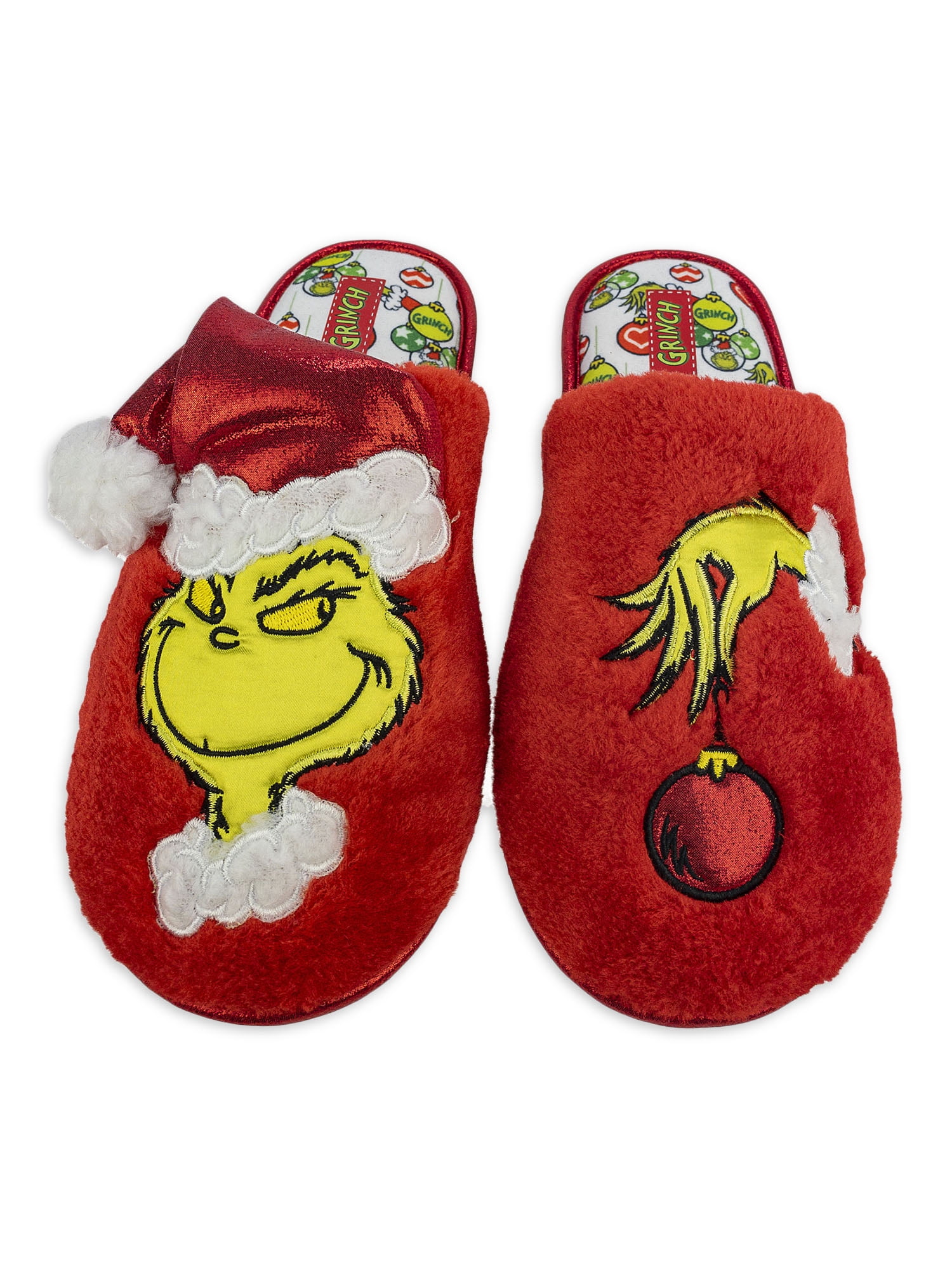 Dr. Seuss Family Women's Grinch Slippers - Walmart.com