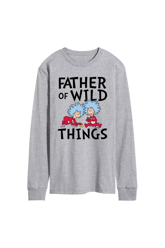 - Father of Wild Things - Men's Long Sleeve Graphic T-Shirt