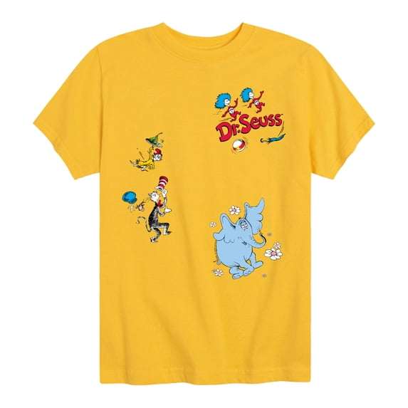 Dr. Seuss - Faux Multi - Youth Boys Short Sleeve Graphic T-Shirt