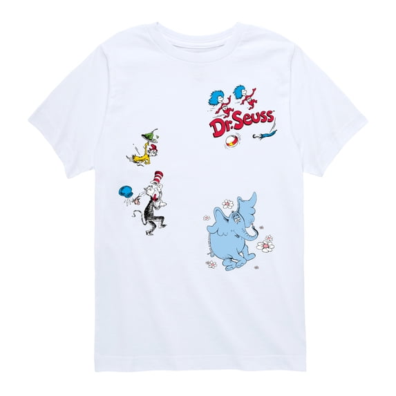 Dr. Seuss - Faux Multi - Youth Boys Short Sleeve Graphic T-Shirt