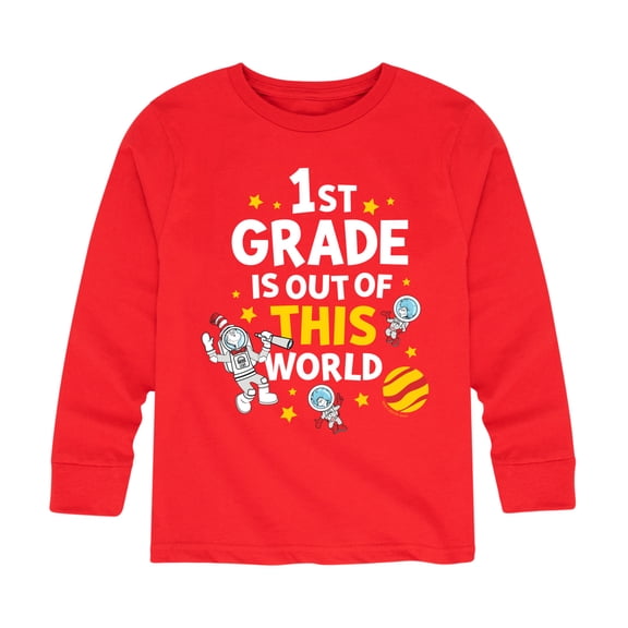 Dr. Seuss - First Grade Out Of This World - Youth Long Sleeve Graphic T-Shirt