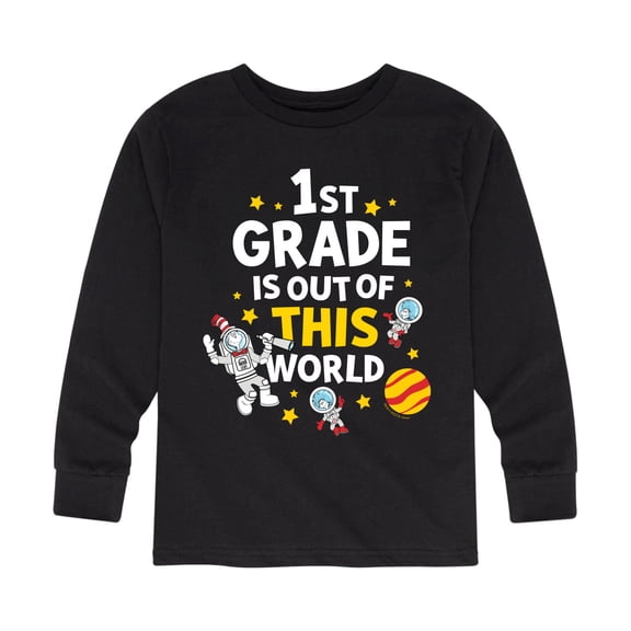 Dr. Seuss - First Grade Out Of This World - Youth Long Sleeve Graphic T-Shirt