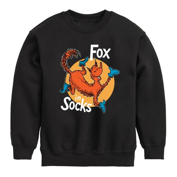 Dr. Seuss - Fox In Socks Jumping - Toddler & Youth Crewneck Fleece Sweatshirt