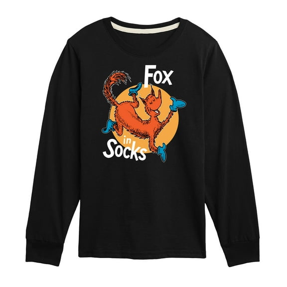 Dr. Seuss - Fox In Socks Jumping  - Toddler & Youth Long Sleeve Graphic T-Shirt