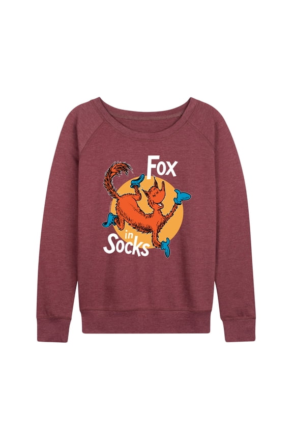 - Fox In Socks Jumping - Women's Lightweight French Terry Long Sleeve Shirt