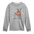 thumbnail image 1 of Dr. Seuss - Fox In Sox Book Cover  - Toddler & Youth Long Sleeve Graphic T-Shirt, 1 of 6