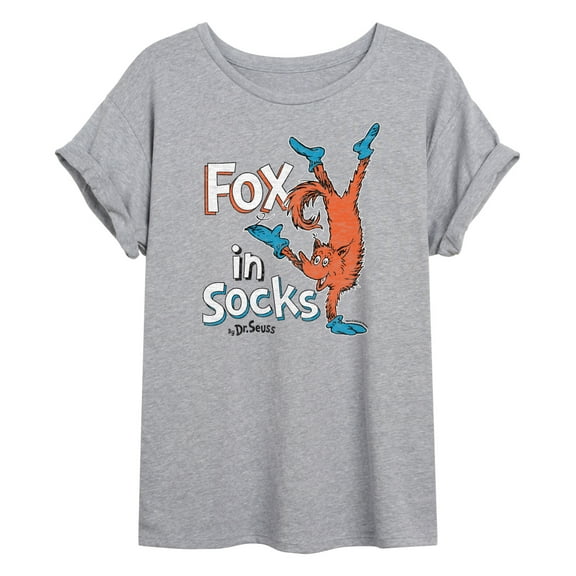 Dr. Seuss - Fox In Sox Cover - Juniors Ideal Flowy Muscle T-Shirt
