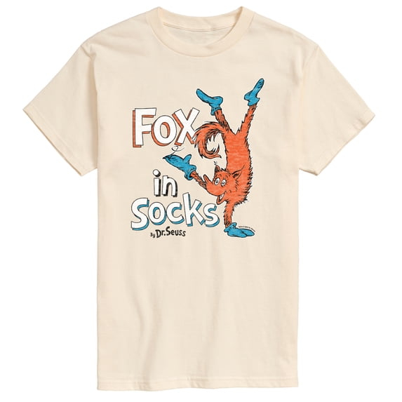 Dr. Seuss - Fox In Sox Cover - Men's Short Sleeve Graphic T-Shirt