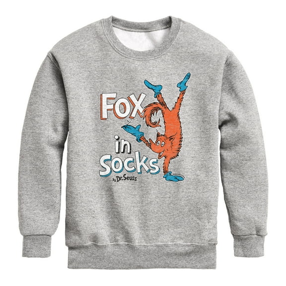 Dr. Seuss - Fox In Sox Book Cover - Toddler & Youth Crewneck Fleece Sweatshirt