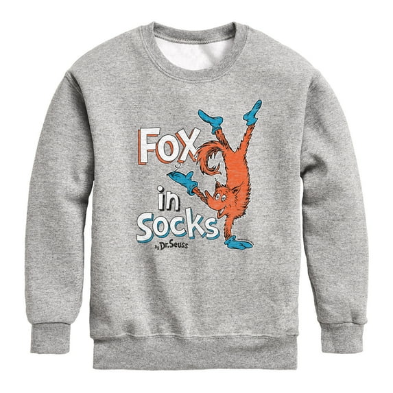 Dr. Seuss - Fox In Sox Book Cover - Toddler & Youth Crewneck Fleece Sweatshirt