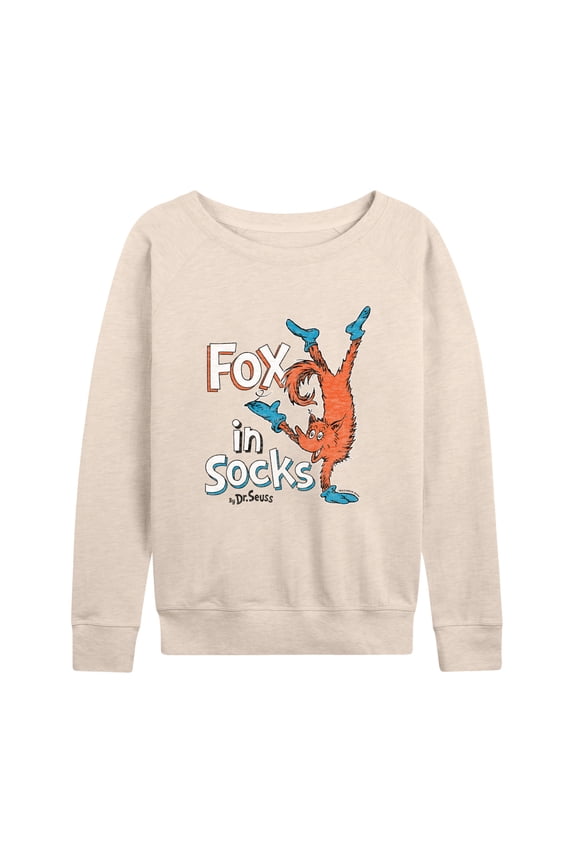 - Fox In Sox Cover - Women's Lightweight French Terry Long Sleeve Shirt