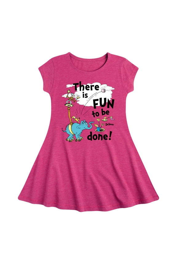 - Fun To Be Done - Girls Fit And Flare Cap Sleeve Dress