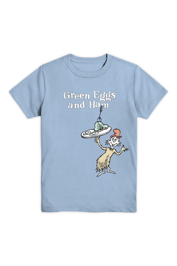 Green Eggs And Ham, Boys Graphic Crew Neck Short Sleeve T-Shirt, Sizes XS-2X (Little Boys & Big Boys)