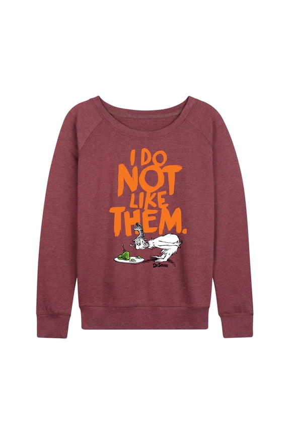 - Green Eggs And Ham - Women's Lightweight French Terry Long Sleeve Shirt