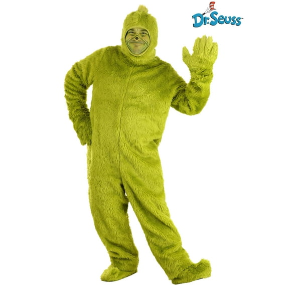 Dr. Seuss Grinch Adult Plus Open Face Costume