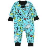 DR. SEUSS Grinch Cat in the Hat Infant Toddler Footless Sleeper Pajamas IF22ON57