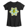 thumbnail image 1 of Dr. Seuss - Grinch Face Snowflake - Toddler And Youth Girls Short Sleeve Graphic T-Shirt, 1 of 5