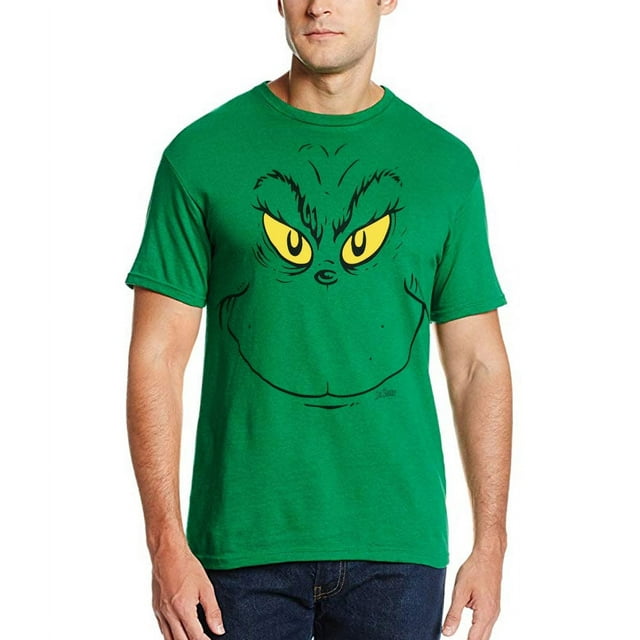 Dr. Seuss Grinch Face T-Shirt - Walmart.com