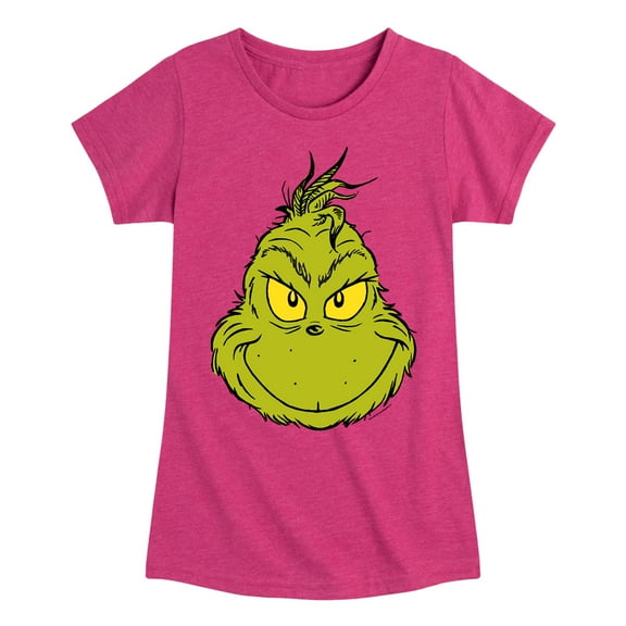 Dr. Seuss - Grinch Face - Toddler And Youth Girls Short Sleeve Graphic T-Shirt
