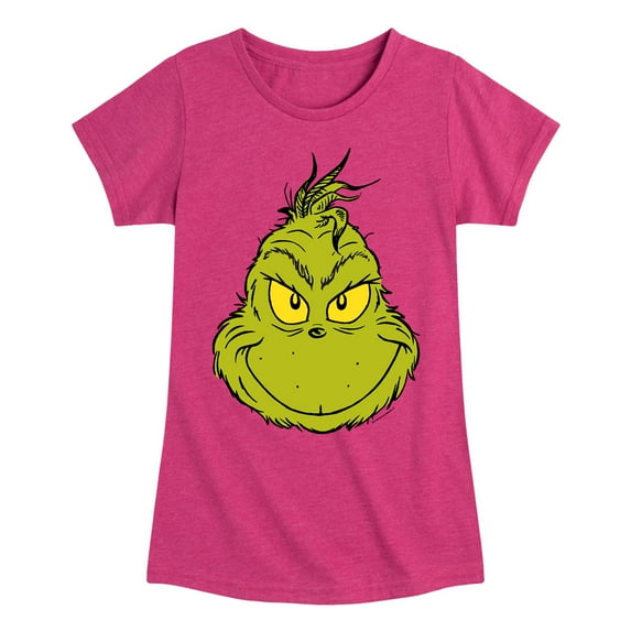 Dr. Seuss - Grinch Face - Toddler And Youth Girls Short Sleeve Graphic T-Shirt