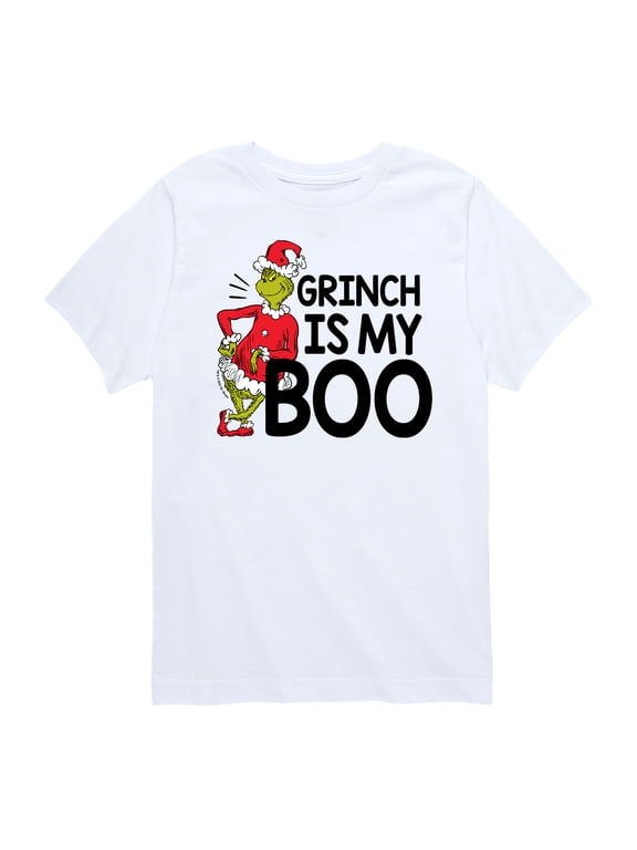The Grinch - Grinch Is My Boo Boys' Short Sleeve Graphic T-Shirt