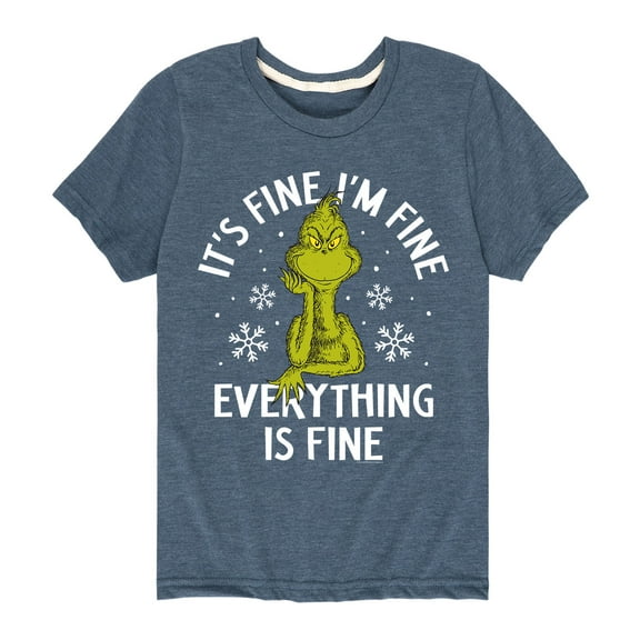 Dr. Seuss - Grinch It's Fine - Toddler And Youth Short Sleeve Graphic T-Shirt