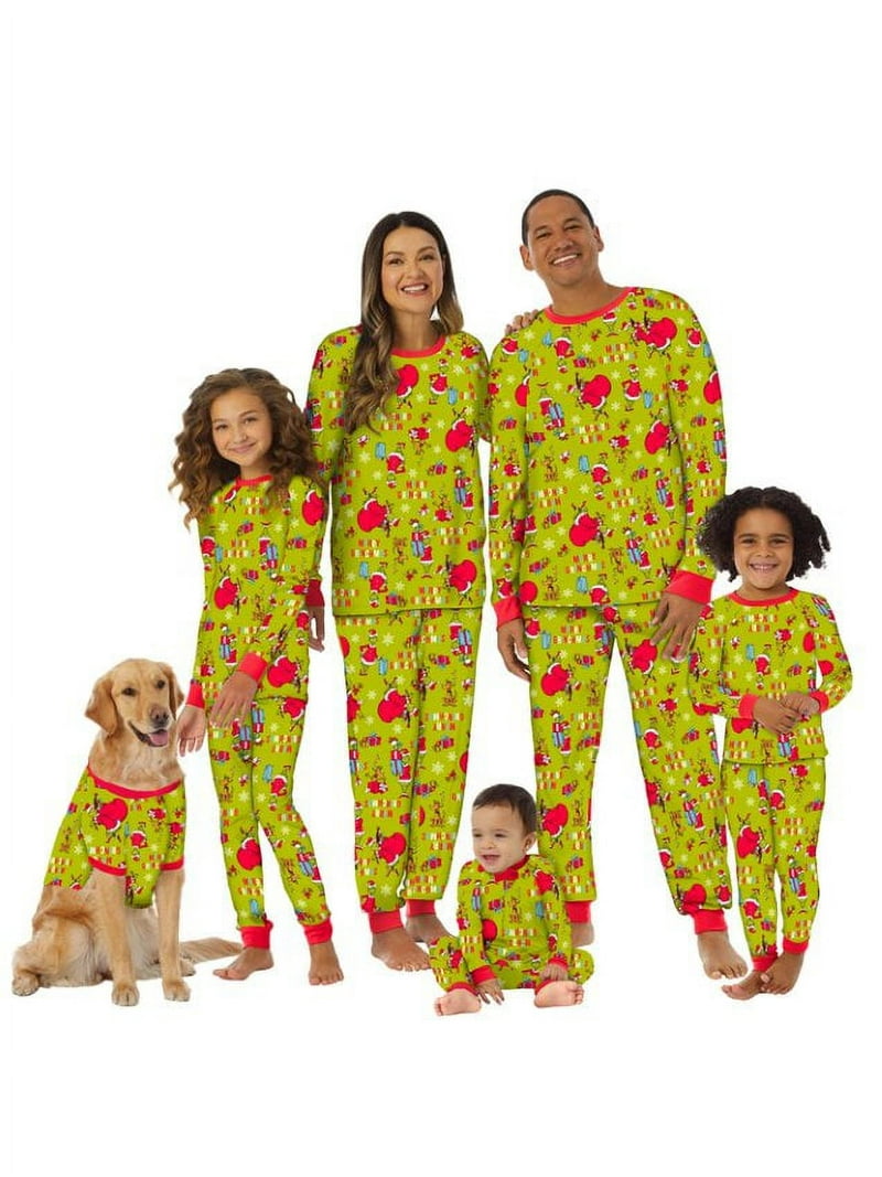 Seuss Grinch Matching Family Sleepwear Pet Pajama Set Top