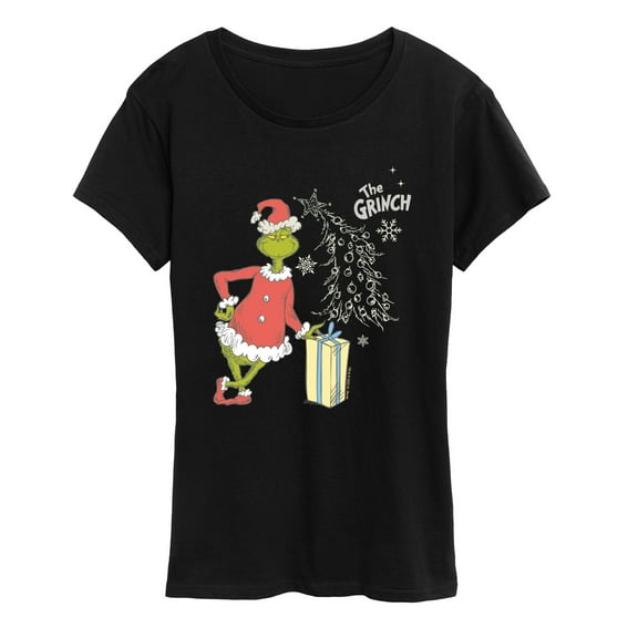 Dr. Seuss - Grinch Present - Women's Short Sleeve Graphic T-Shirt