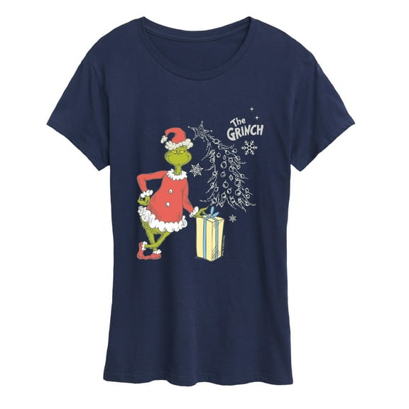 Dr. Seuss - Grinch Present - Women's Short Sleeve Graphic T-Shirt