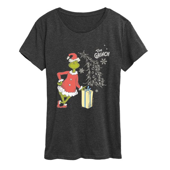 Dr. Seuss - Grinch Present - Women's Short Sleeve Graphic T-Shirt