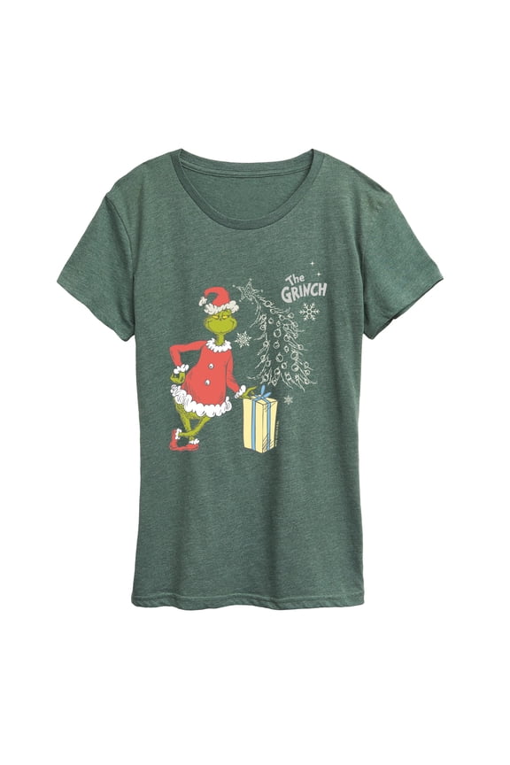 Dr. Seuss - Grinch Present - Women's Short Sleeve Graphic T-Shirt