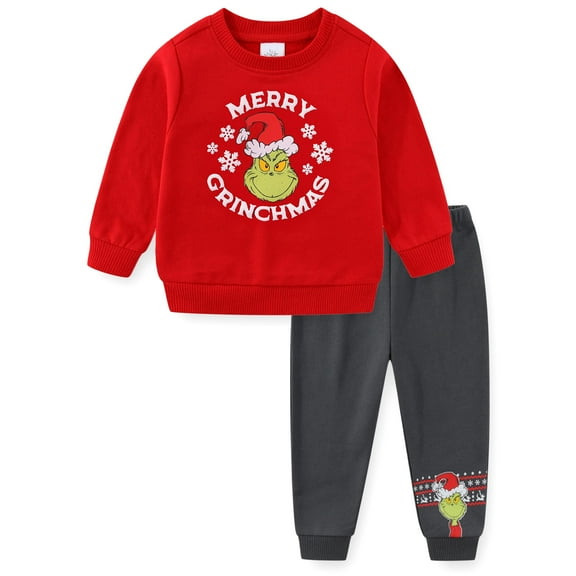 Dr. Seuss Grinch Sweatshirt and Pants Set (Baby Girls), 2 Piece Set, Sizes 12M-24M