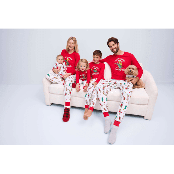 Doctor Set Printable Dr. Seuss Grinch Unisex Kids Matching Family Pajamas Top and Pants Set ...